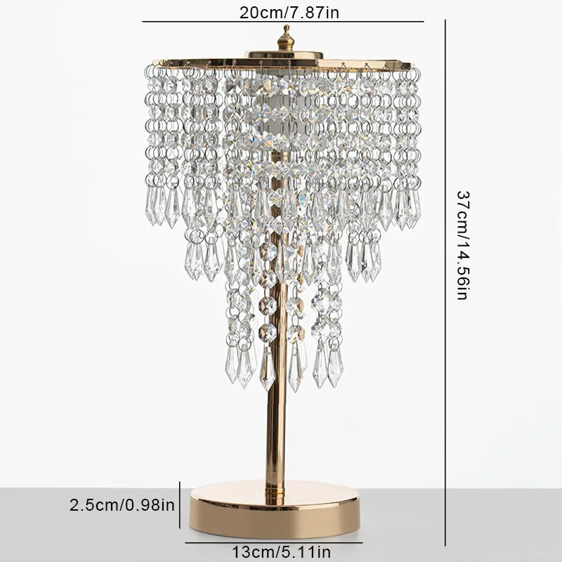 Modern minimalist LED European touch dimming coffee bar hotel bedroom decoration atmosphere crystal table lamp
