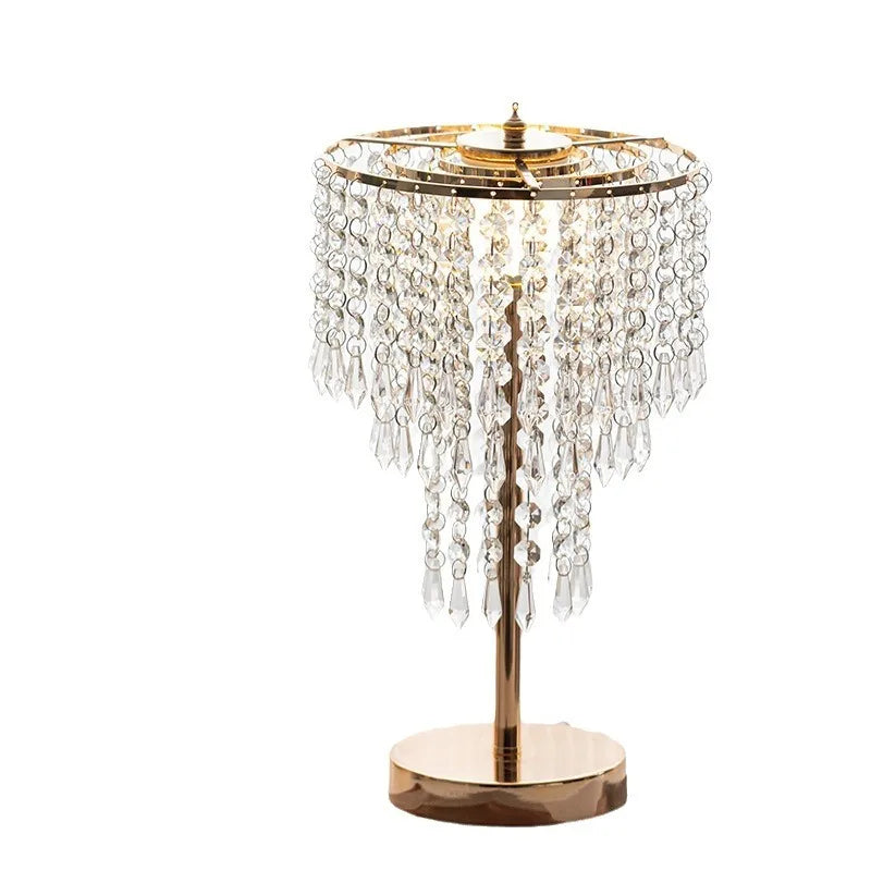 Modern minimalist LED European touch dimming coffee bar hotel bedroom decoration atmosphere crystal table lamp