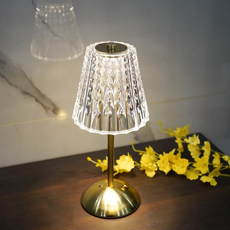 LED Table Lamp Touch Sensor Dimming USB Rechargeable Stand Desk Lamp Night Light Retro Bedside Lamp Restaurant Hotel Bar Bedroom