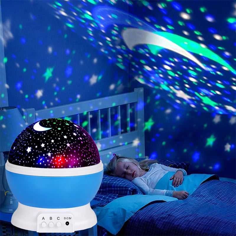 Starry Sky Projector Night Light Projector Baby Lamp Decor Rotating Starry Nursery Moon Galaxy Projector Table Night Lamp