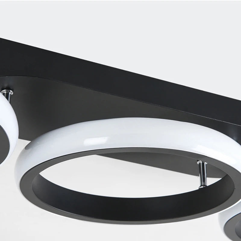 Modern LED Ceiling Light Square Ring Round Ring Bedroom Kitchen Balcony Corridor Stairwell Lighting 2/3 Heads Home Led Lighting