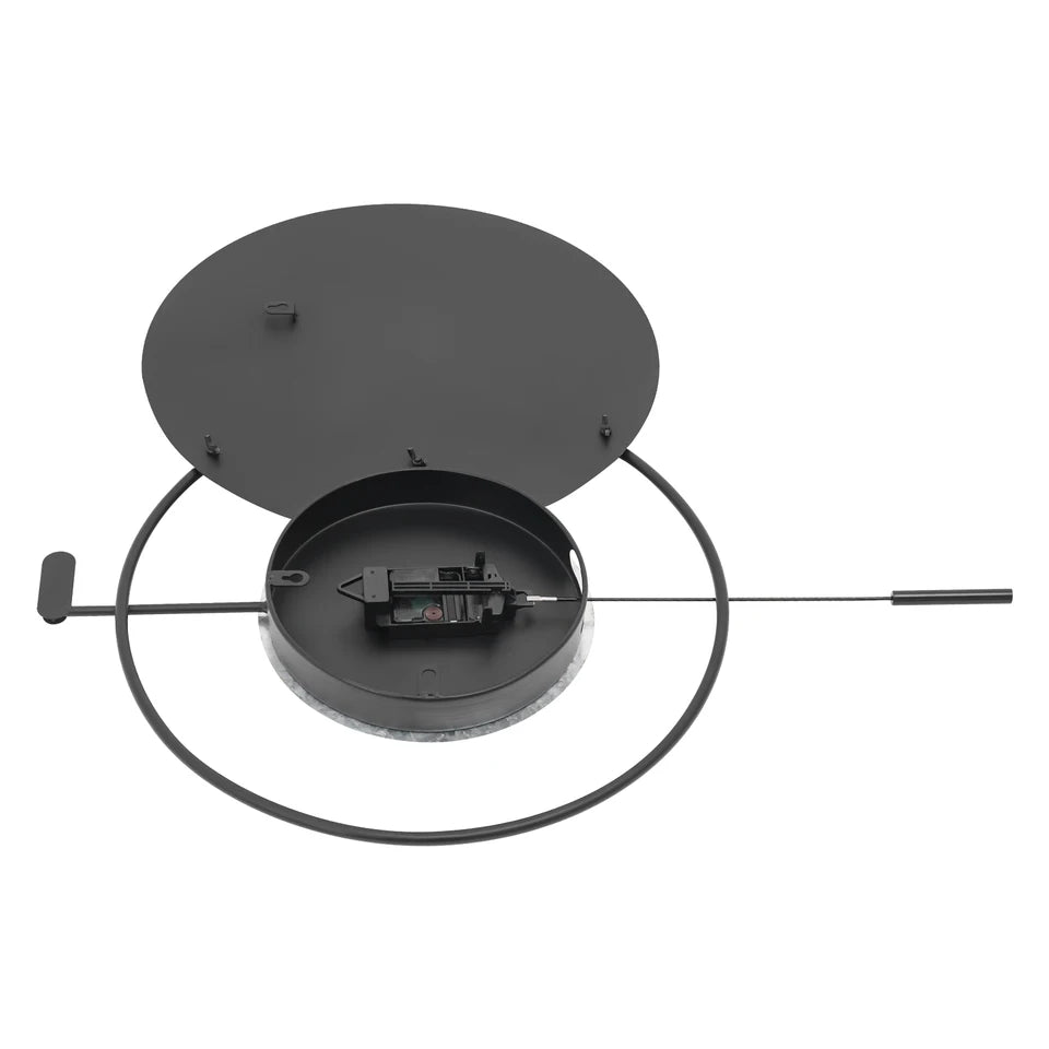 Modern Wall Clock, Silent Decorative Wall Clock with Pendulum, Wall Decor Clock for Bedroom, Living Room, Office Indoor