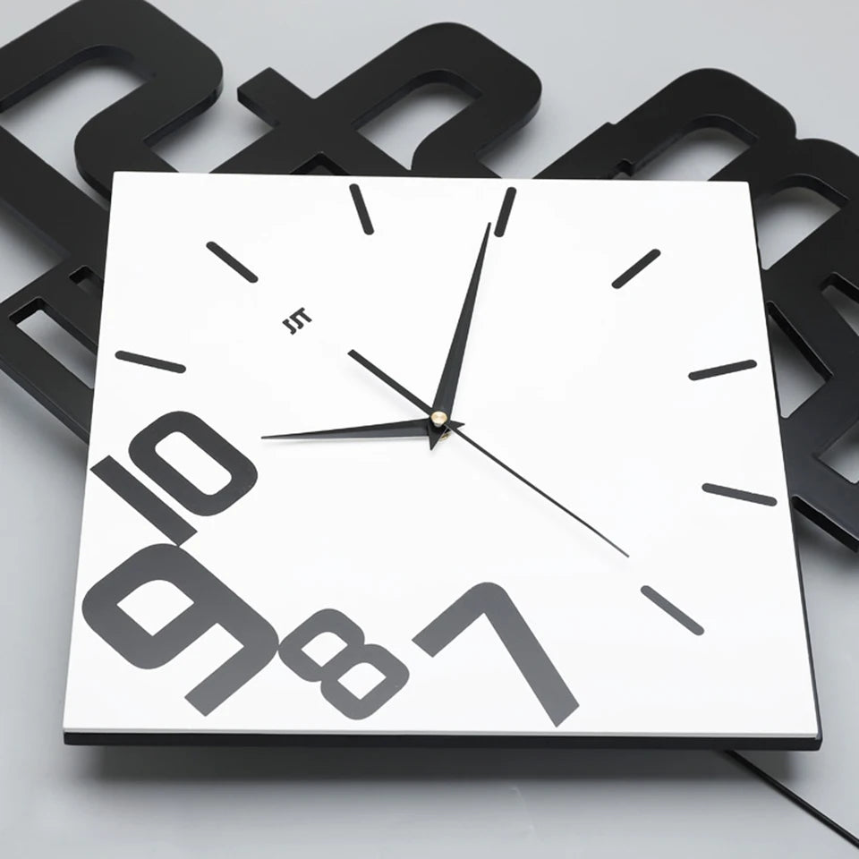 Swing Wall Clock Modern Design Silent Quartz Watches Creative Home Living Room Decoration  34*63cm