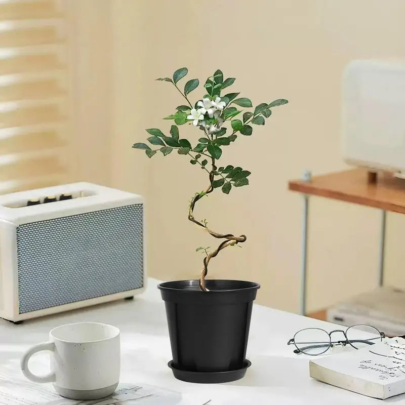 Plant Pots Indoor 3X Portable Indoor Planter With Drainage Thickened Potting Pots Plant Pot With Saucer Orchid Pot With Holes